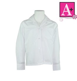 School Apparel White Long Sleeve Pointed Collar Blouse #9266