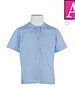 School Apparel Light Blue Short Sleeve Peter Pan Blouse #9380