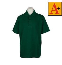 School Apparel Green Short Sleeve Pique Polo #8760-00