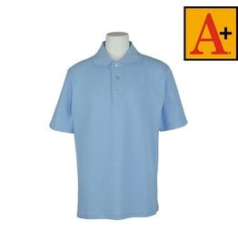 School Apparel Light Blue Short Sleeve Pique Polo #8760-00