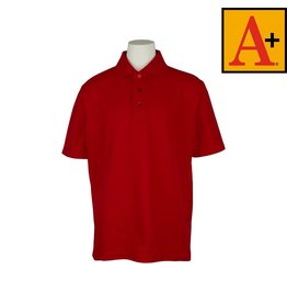 School Apparel Red Short Sleeve Pique Polo #8760-00