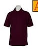 School Apparel Wine Short Sleeve Pique Polo #8760-00-Grade 6-8