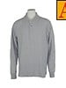 School Apparel Ash Grey Long Sleeve Pique Polo #8766-00