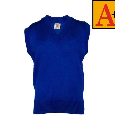 School Apparel Mayfair Blue Sleeveless Sweater Vest #6600-00