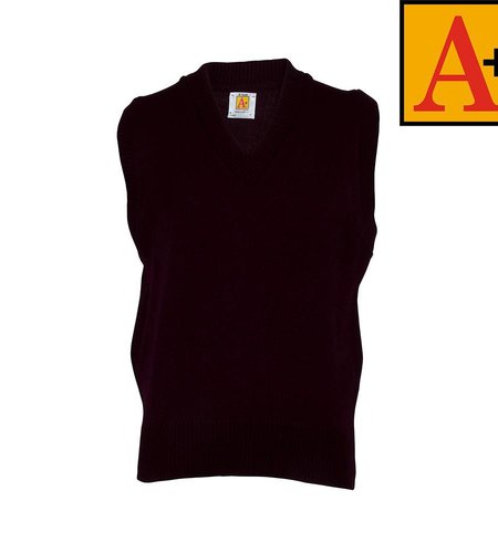 School Apparel Wine Sleeveless Sweater Vest #6600