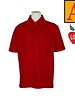 Embroidered Red Short Sleeve Pique Polo #8760-1803