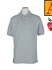 Embroidered Ash Grey Short Sleeve Pique Polo #8761-1806