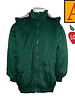Embroidered Green Hooded Nylon Jacket #6225