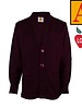School Apparel Wine Cardigan Sweater #6300-1805