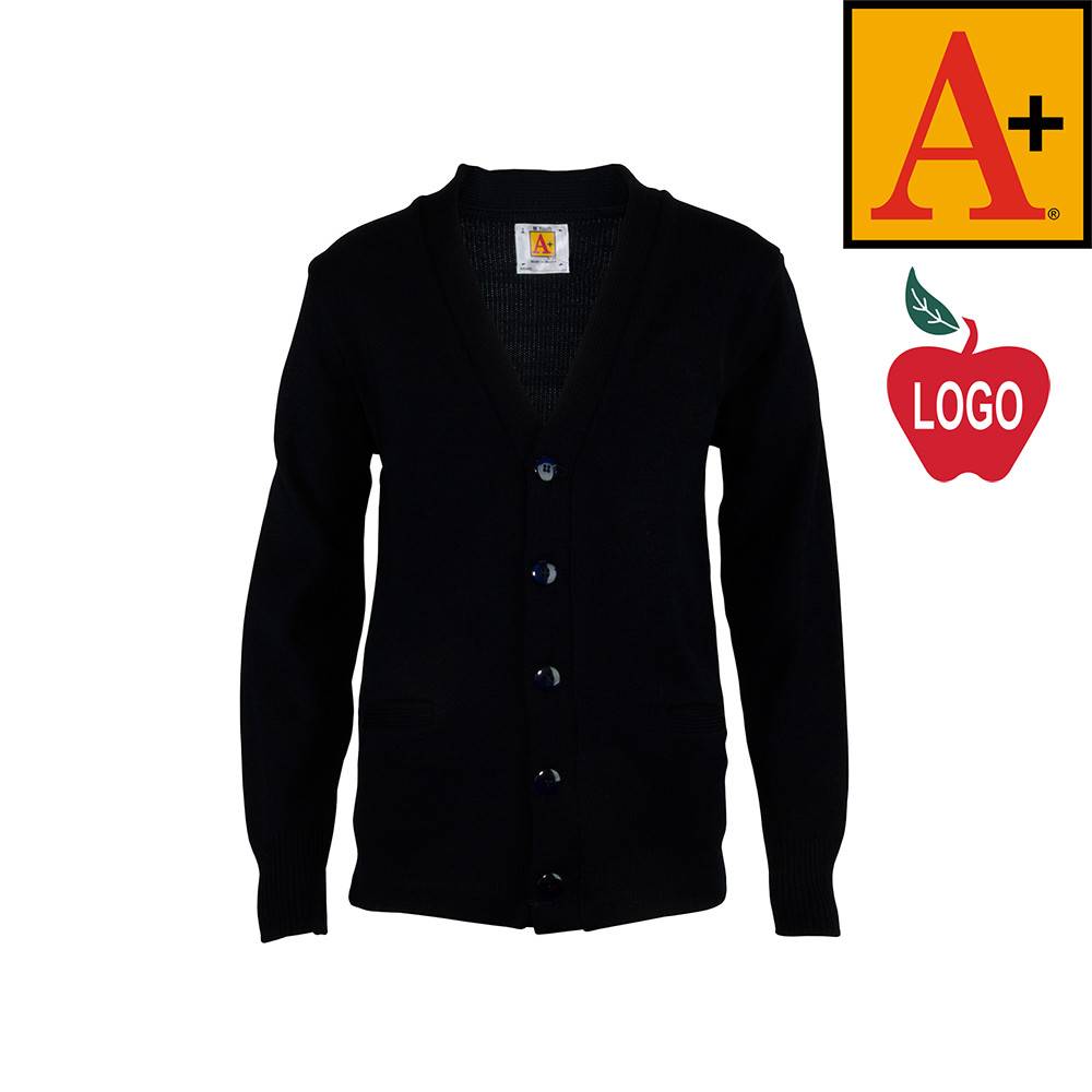 School Apparel A+ Navy Blue Cardigan Sweater #6300 School Apparel A+ Navy Blue Cardigan Sweater #6300