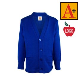School Apparel A+ Mayfair Blue Cardigan Sweater #6300