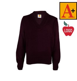 Embroidered Wine Pullover Sweater #6500-1815