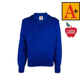 Embroidered Mayfair Blue Pullover Sweater #6500