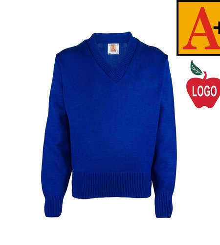 Embroidered Mayfair Blue Pullover Sweater #6500