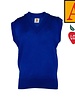 Embroidered Mayfair Blue Sleeveless Sweater Vest #6600