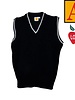 Embroidered Navy Blue Sleeveless Sweater Vest #6603