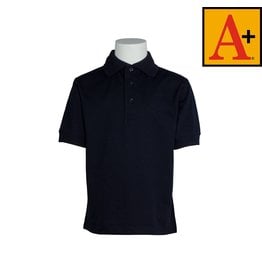 School Apparel Navy Short Sleeve Jersey Polo #8320-00