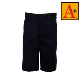 School Apparel A+ Navy Blue Plain Front Walk Shorts #7033M