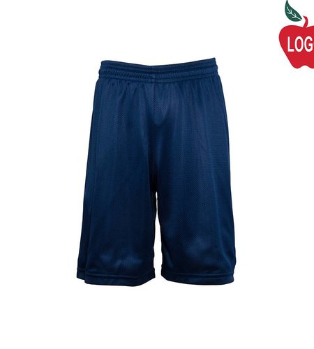 HEAT PRESS Navy Blue Mesh Athletic Shorts #058