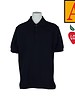 Embroidered Dark Navy Short Sleeve Pique Polo #8761-1817-Grade JK-8