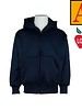 Embroidered Navy Blue Full Zip Sweatshirt #6131