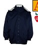 Embroidered Navy Blue Hooded Nylon Jacket #6225-1807