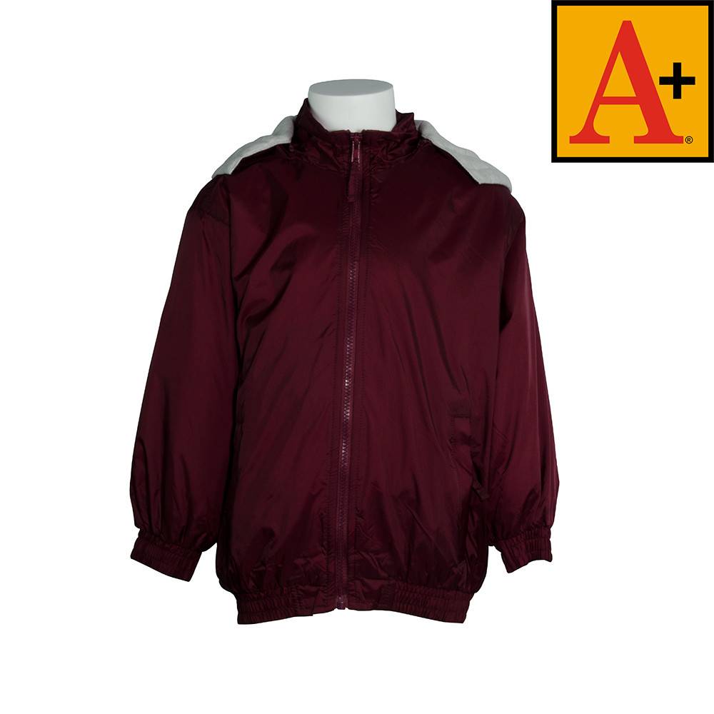 Wine Nylon Hooded Jacket #6225 - Merry Mart Uniforms