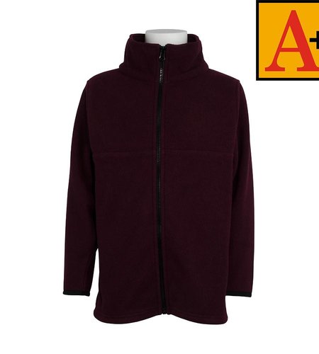 School Apparel Wine Full Zip Fleece Jacket #6202