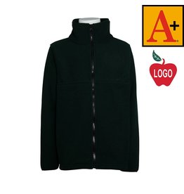School Apparel A+ Green Full Zip Fleece Jacket #6202