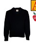 Embroidered Navy Blue Pullover Sweater #6500-1808
