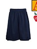 Heat Press Navy Blue Mesh Athletic Shorts #6212-1819-Grade K-8