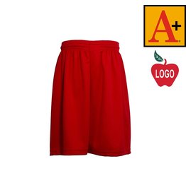 Heat Press Red Mesh Athletic Shorts #6212-1849-Grade TK-8