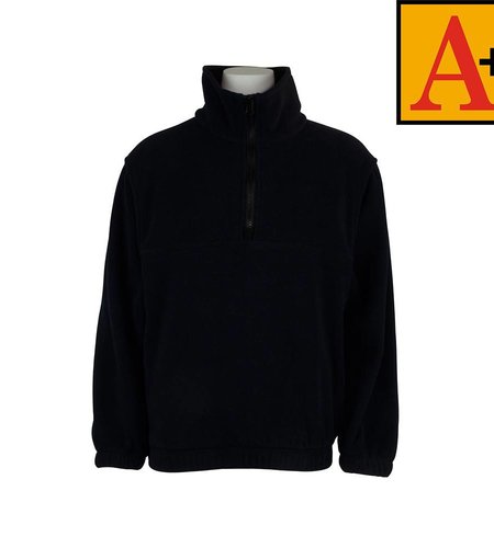 School Apparel Navy Blue Half Zip Fleece Jacket #6235