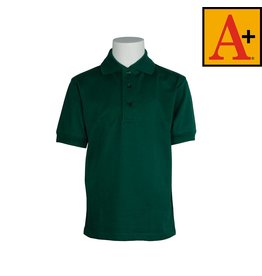 School Apparel A+ Green Short Sleeve Jersey Polo #8320