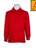 School Apparel Red Long Sleeve Jersey Polo #8326-00
