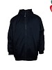 Embroidered Navy Blue Hooded Nylon Jacket #6225