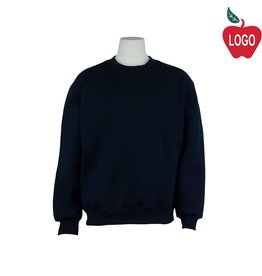 Embroidered Navy Blue Crew-neck Sweatshirt #9000
