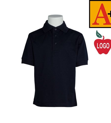 Embroidered Dark Navy Short Sleeve Jersey Polo #8320-1818-Grade L-8
