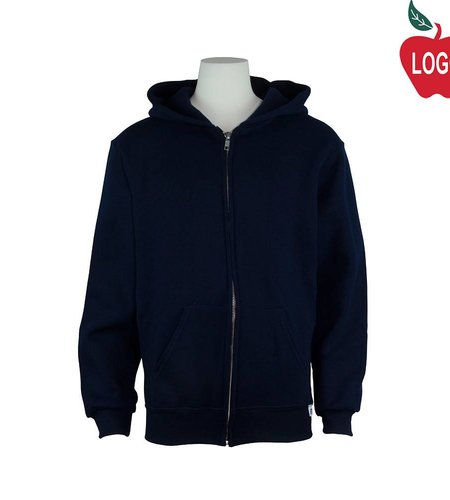 Navy Blue Zip Hooded Sweatshirt #997