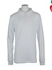 Embroidered White Long Sleeve Interlock Polo #7671