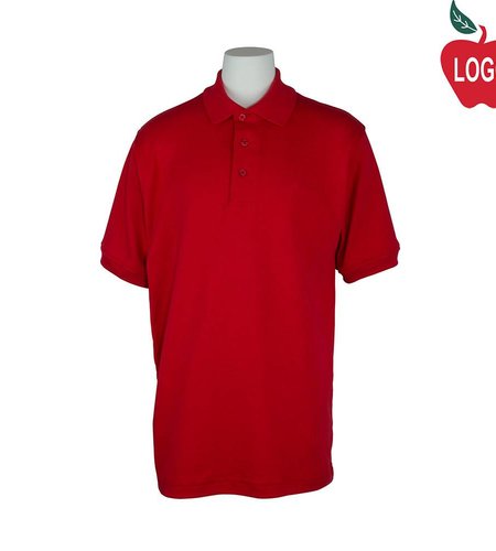 Embroidered Red Short Sleeve Interlock Polo #5771