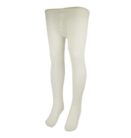 School Apparel White Cable Knit Tights #400