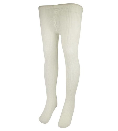 School Apparel White Cable Knit Tights #400