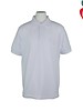 Embroidered White Short Sleeve Pique Polo #U838