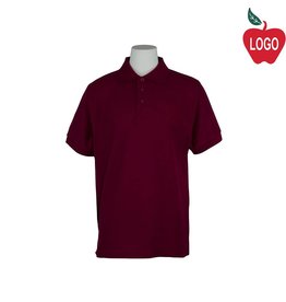 Embroidered Wine Short Sleeve Pique Polo #8760-1830-Grade K-5