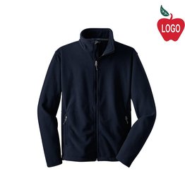 Embroidered Navy Blue Full Zip Fleece Jacket #217