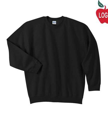 Gildan Black Crew-neck Sweatshirt #18000