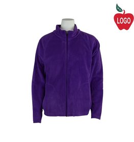 Embroidered Purple Full Zip Fleece Jacket #TT90-1850