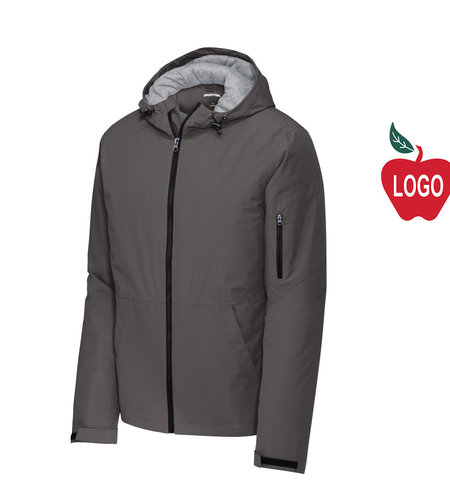 Embroidered Graphite Full Zip Insulated Jacket #JST56