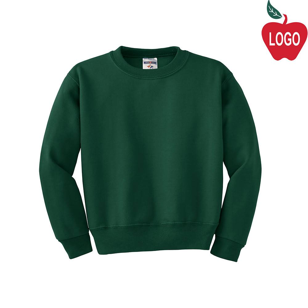 Jerzees Green Crew-neck Sweatshirt #562 - Merry Mart Uniforms